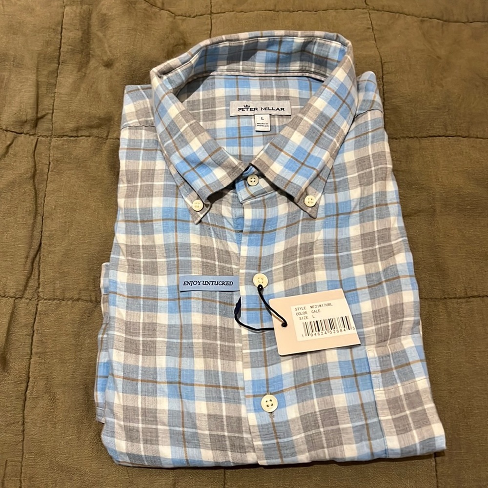 Long Sleeve Peter Millar Button Down - image 1